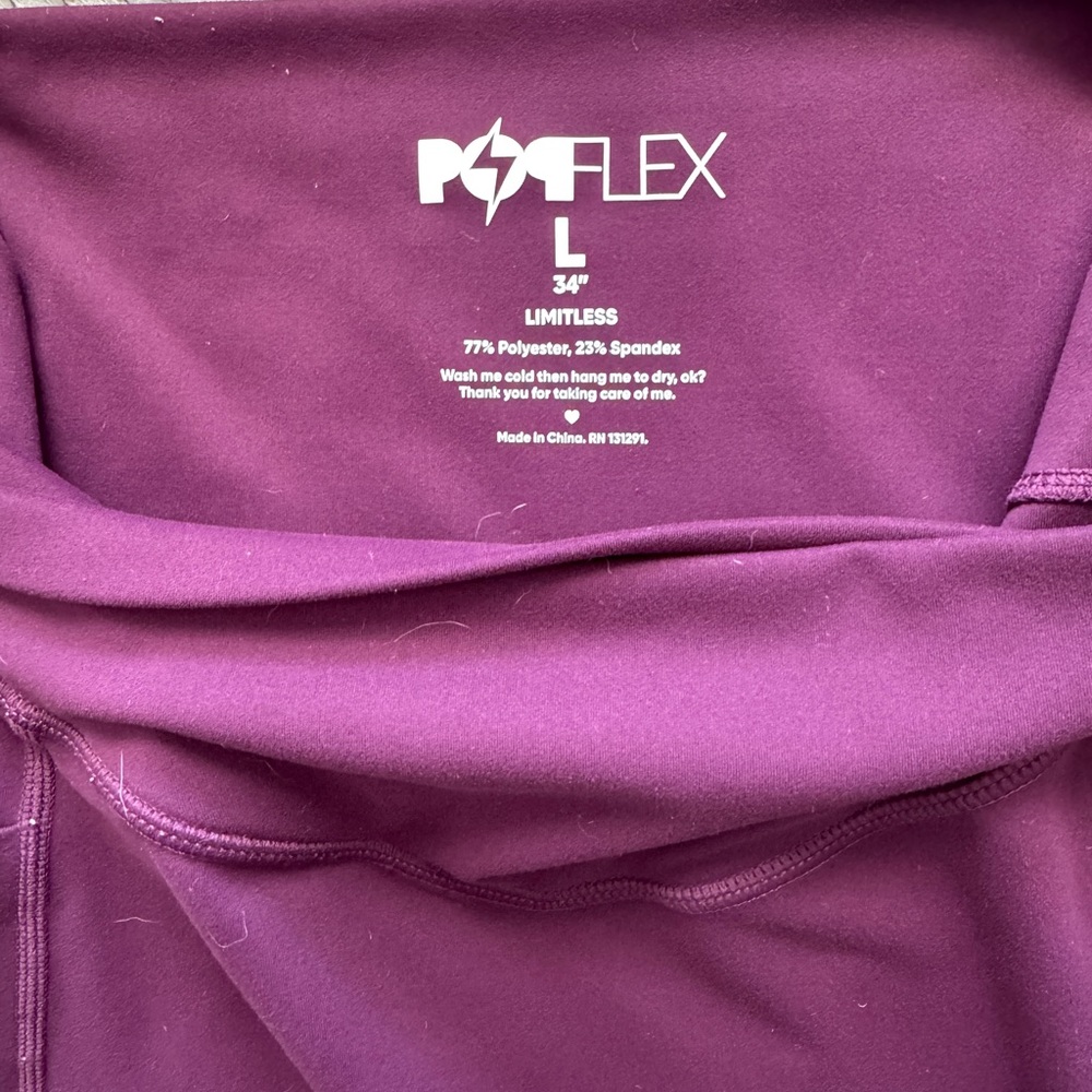 POPFLEX Crisscross Hourglass Flared Legging- Winter Plum - Picture 4 of 6